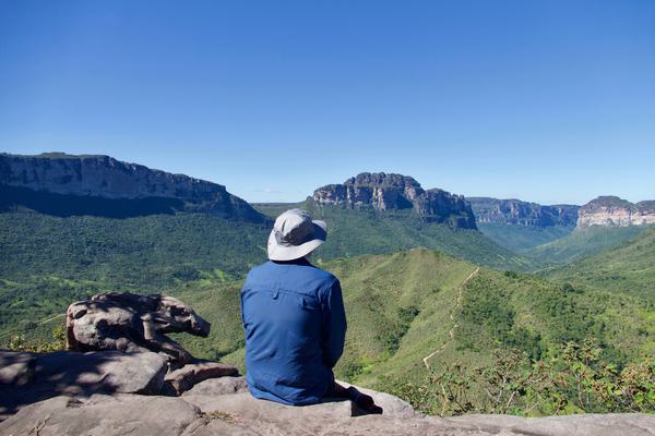 Brazil Chapada Diamantina Man Hat Viewpoint