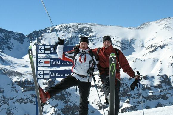 skiing in valle nevado in chile