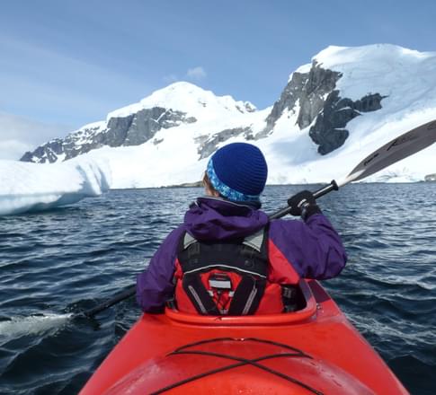 Antarctica kayaking cuverville island