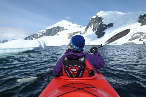 Antarctica kayaking cuverville island