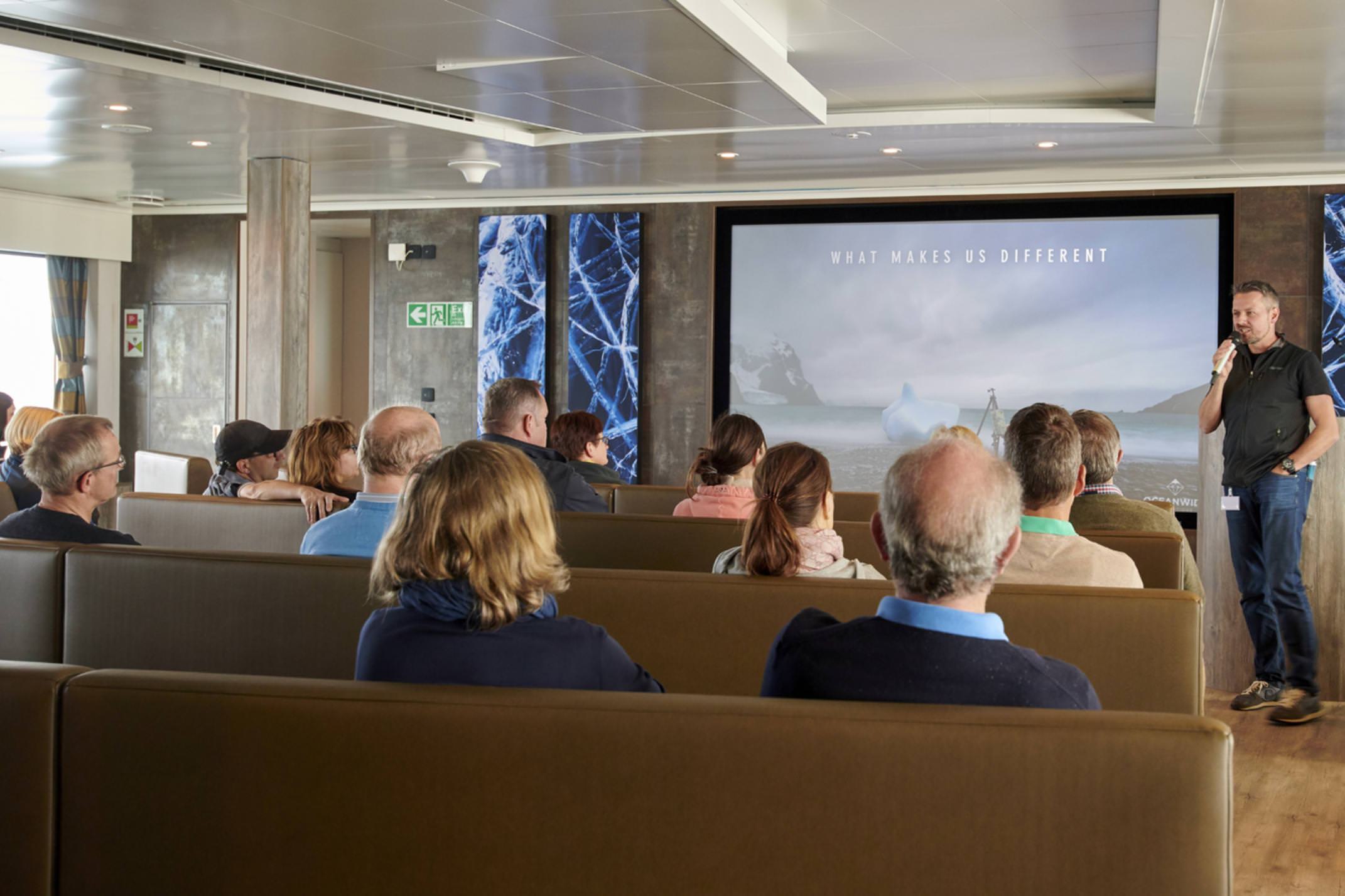 Antarctica Janssonius oceanwide lecture room