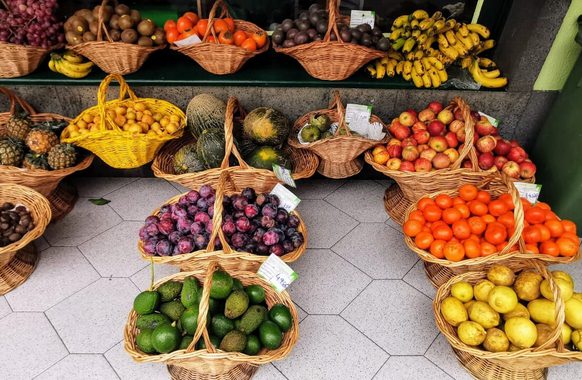 Azores sao miguel ponta delgada market fruits