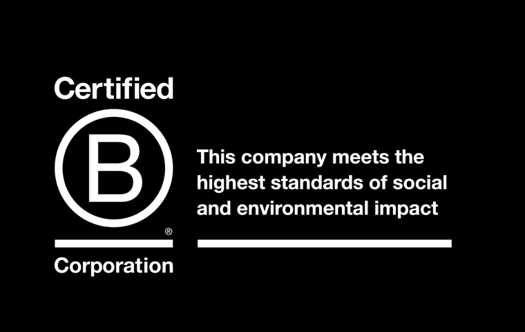 B Corporation black background