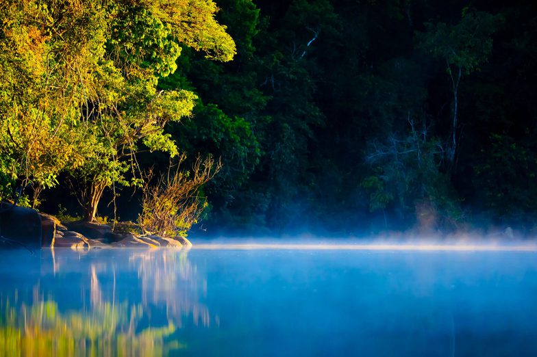 Brazil amazon cristalino lodge river sunrise