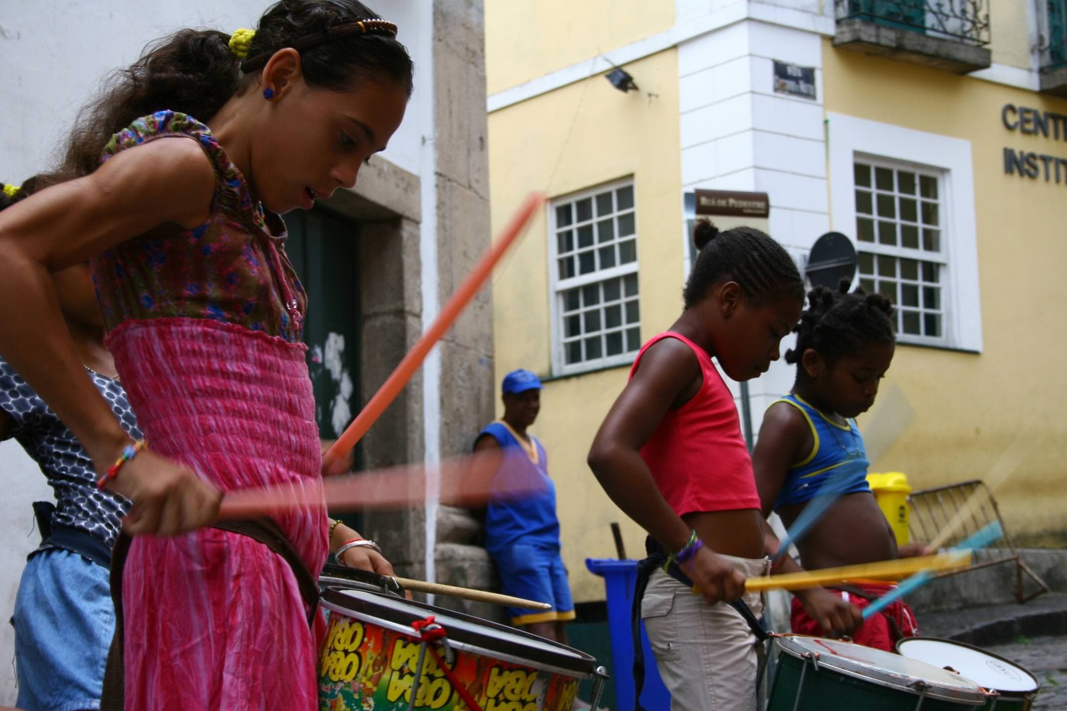 Brazil bahia salvador samba drumming girls