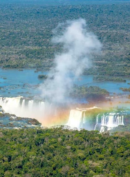 Brazil iguazu general view with rainbow guenter purin