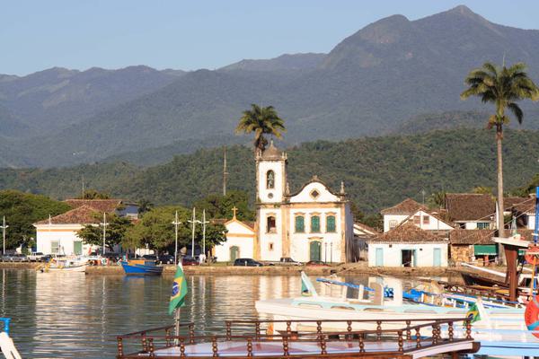 Brazil parati scene in paraty village brazil