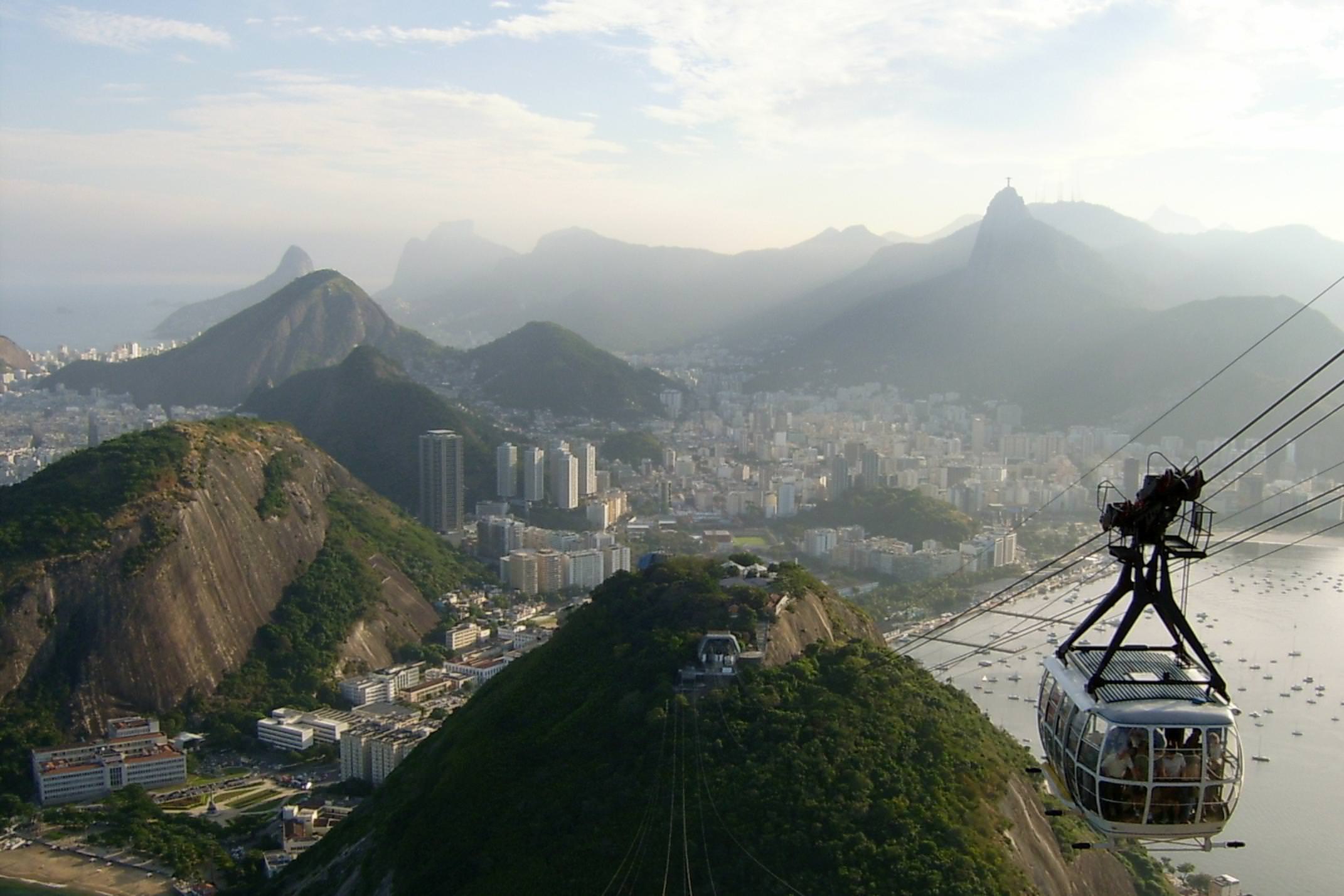 Brazil rio de janeiro cablecar up sugarloaf mountain