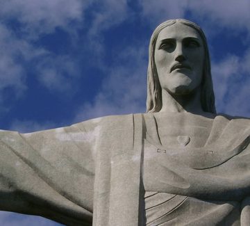 close up view of christ the redeemer
