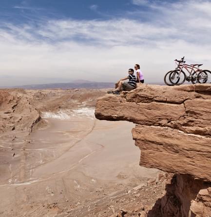 atacama desert moon valley cyclists