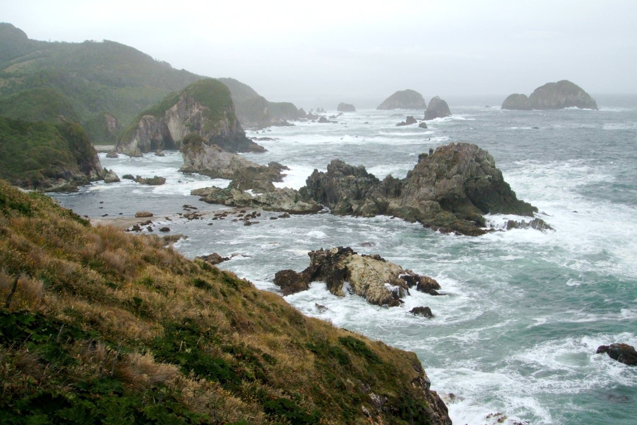 Chile chiloe grande wild coastline