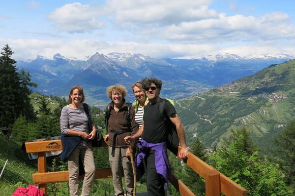 hiking curico valley andes view