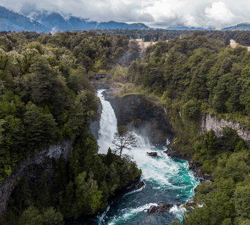 Chile huilo huilo aerial canva
