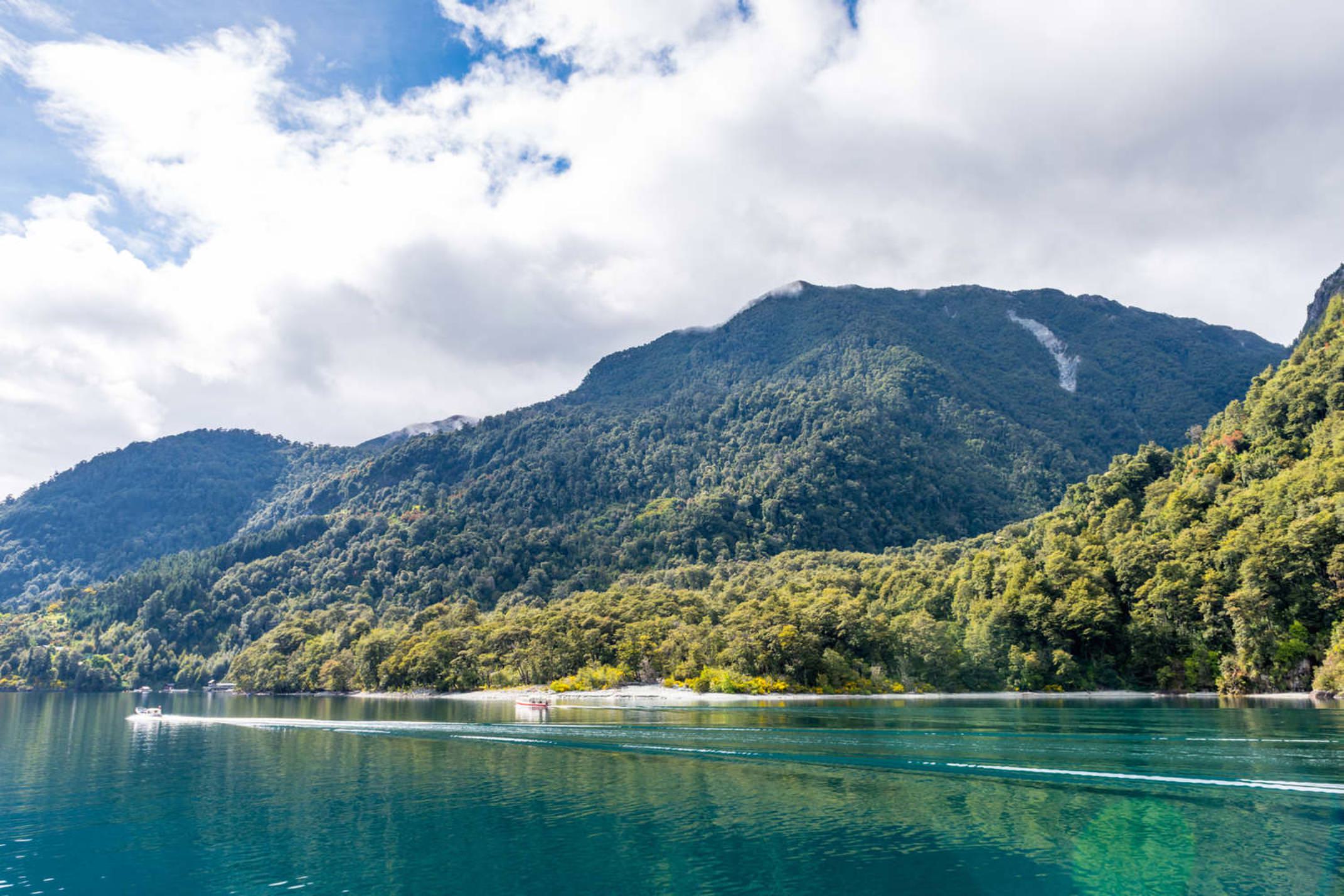 Chile lake district beautiful nature of the vicente perez rosales national park