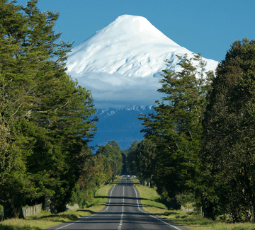 Chile lake district osorno road
