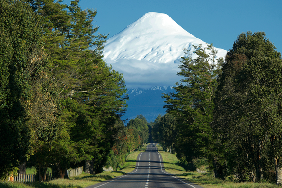 Chile lake district osorno road