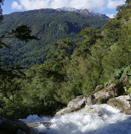 Chile patagonia aysen queulat posada waterfall