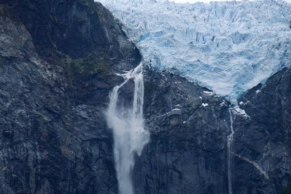 Chile patagonia carretera austral close up queulat glacier