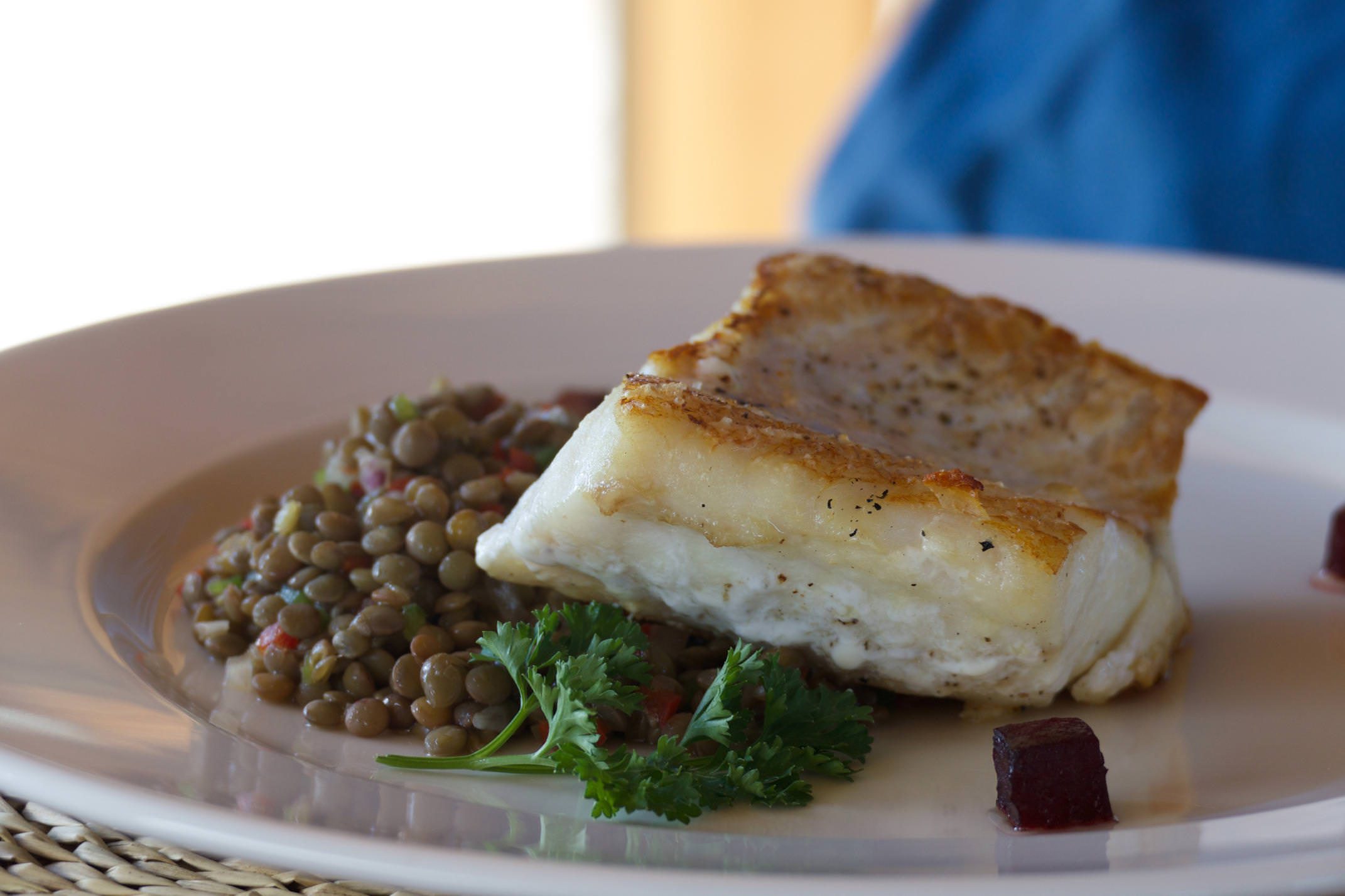 Chile patagonia chiloe grande lunch close up fish