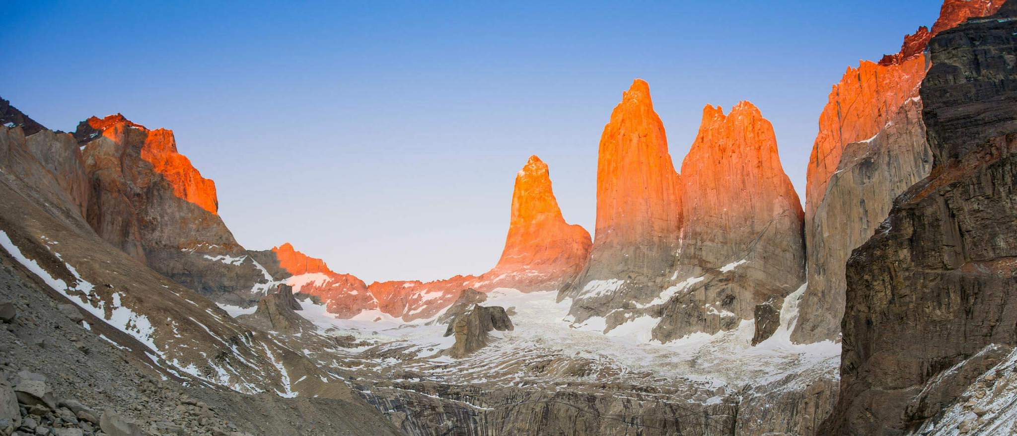 Chile patagonia torres del paine mirador torres sunrise person c matthew power