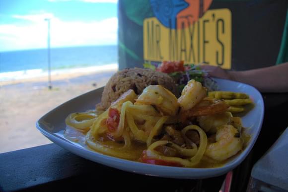 shrimp dish on caribbean coast