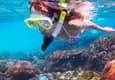 Costa rica caribbean snorkel young woman