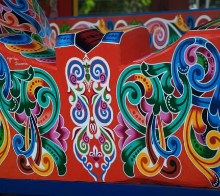Costa rica central valley sarchi painted ox cart