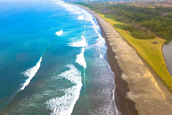aerial view of beaches nicoya peninsula