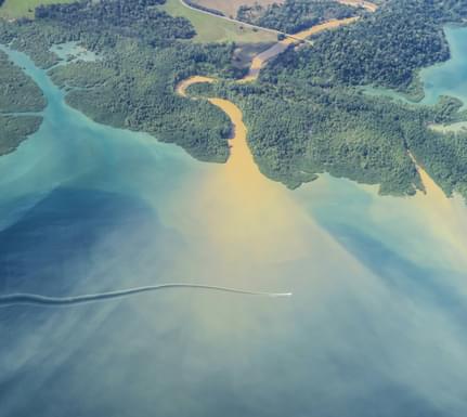 Costa rica osa peninsula aerial shot