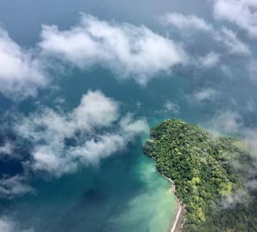 aerial view of the osa peninsula