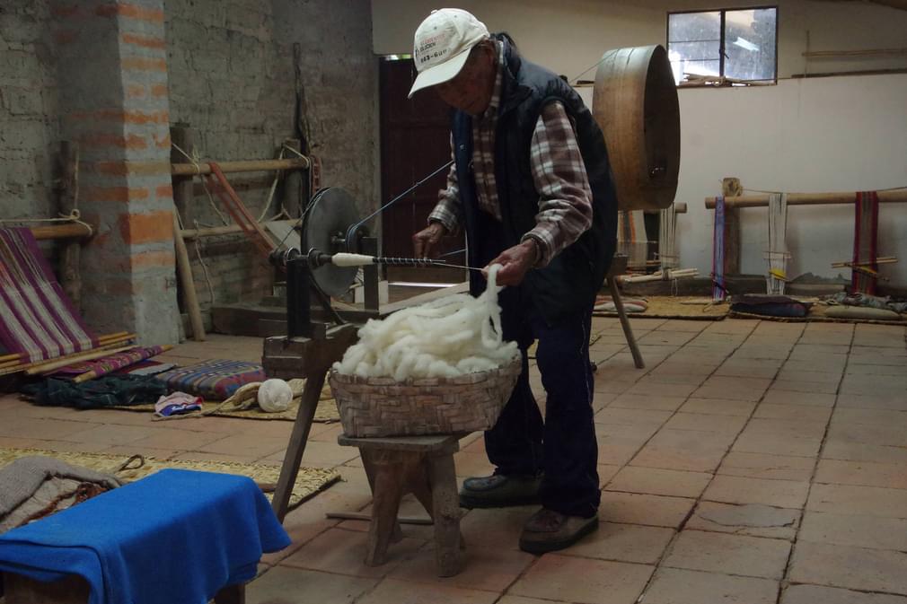 Ecuador otavalo weaving workshop miguel copyright chris bladon