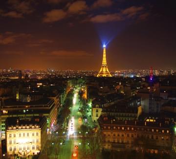 eiffel tower from arc de triomphe