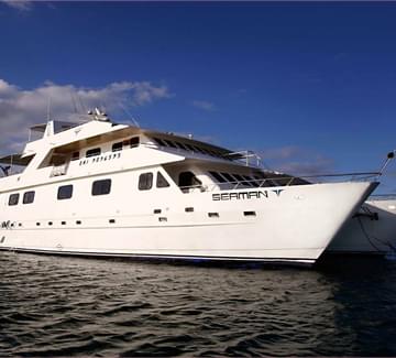 galapagos cruise ship in the ocean