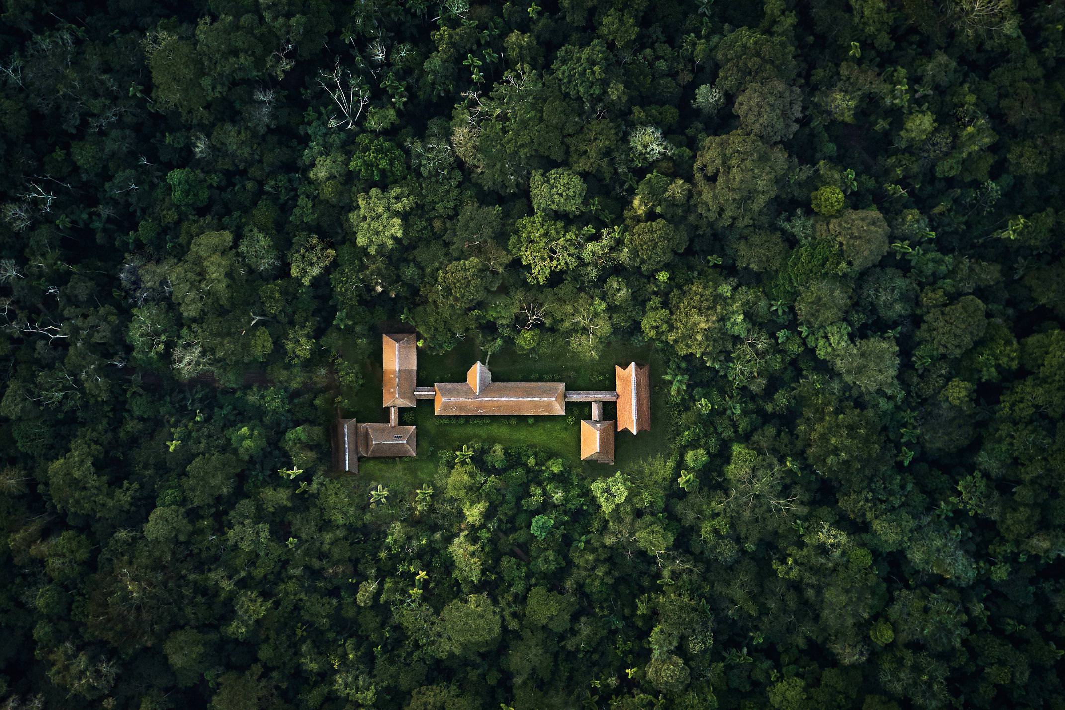 Peru amazon tambopata research center TRC from sky