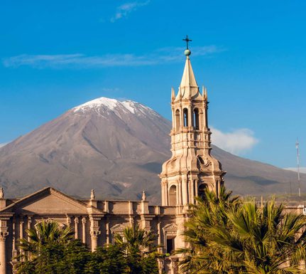Peru arequipa volcano el misti overlooks the city arequipa in southern peru arequipa is the second most populous city of the country