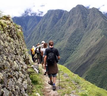 family hiking peru's inca trail to machu picchu
