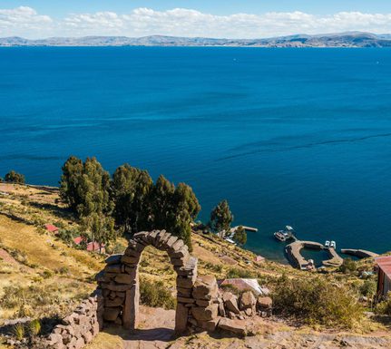 Peru lake titicaca titicaca lake from taquile island in the peruvian andes at puno