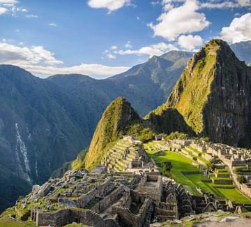 peru machu picchu bathed in sunlight