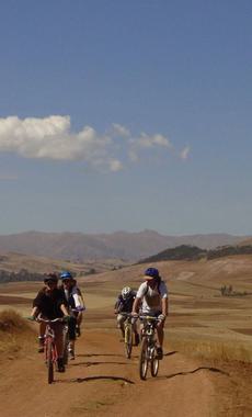 Peru sacred valley group mountain biking