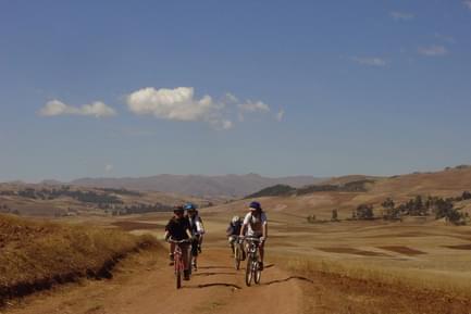 Peru sacred valley group mountain biking