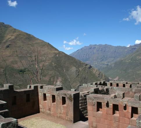 peru sacred valley inca ruins at pisac
