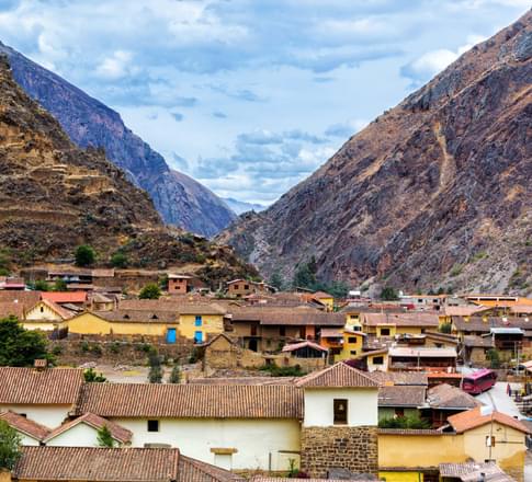 Peru sacred valley small town of ollantaytambo peru in the sacred valley near machu picchu