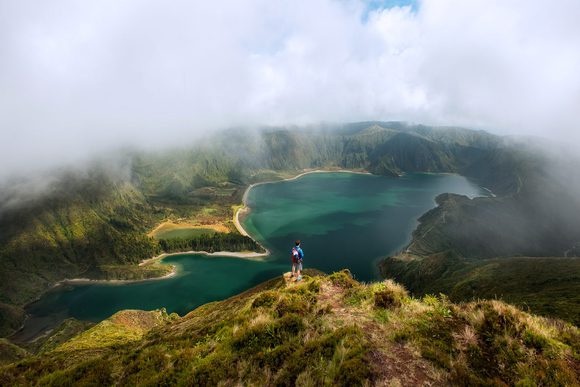 aerial view of sete cidades