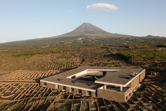 azores wine hotel from above
