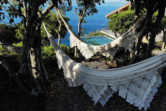 hammocks overlooking the sea
