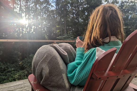 relaxing at woodland cabin sao jorge