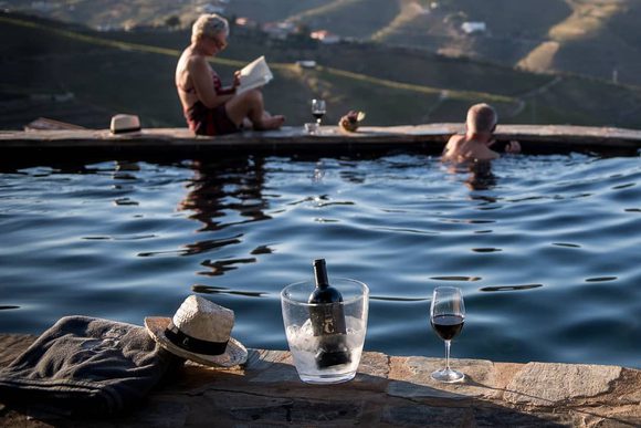 pool wine hotel douro valley