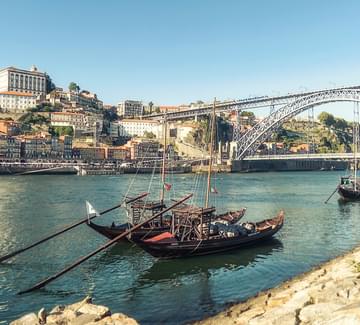 porto boats luis 1 bridge