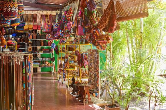 colourful souvenir craft market in nicaragua masaya
