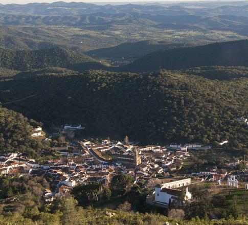 High views over Alajar from the top of the Arias Montano hill